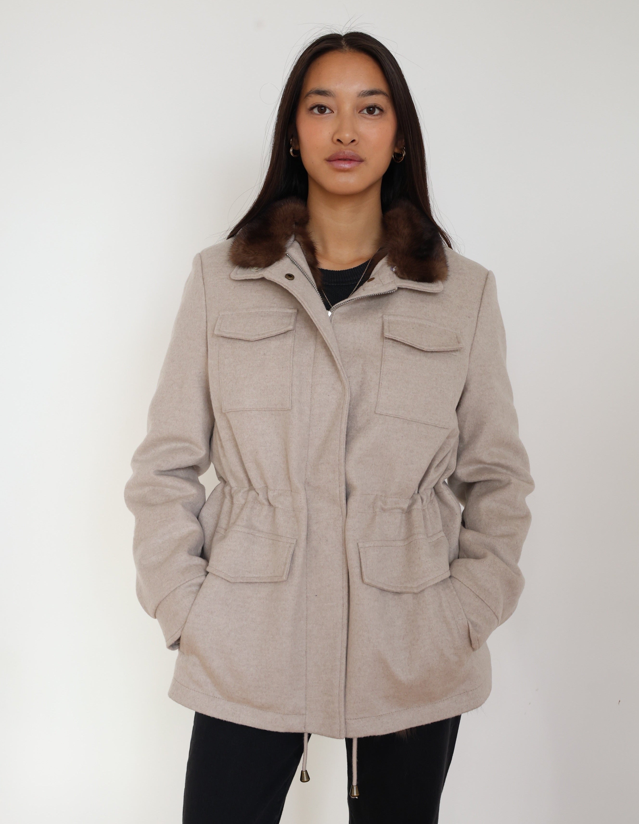 F/CE.（エフシーイー） ロングコート LAYERED M-65 FIELD COAT : BROWN