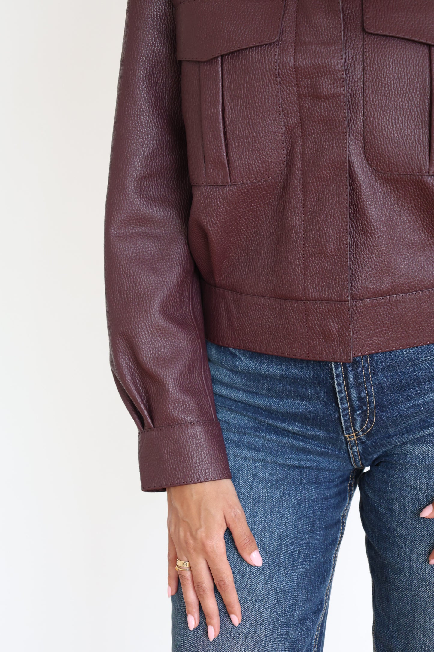 Red Wine Leather Jacket